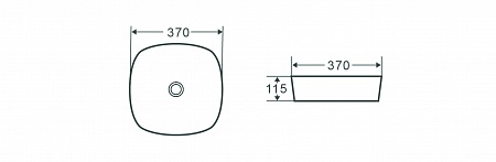 Раковина накладная Terminus Классик 370х370х115 Бугульма - фото 3