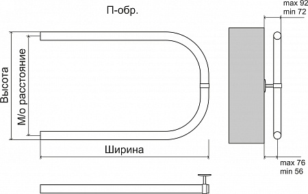П-обр БШ 320х600 Полотенцесушитель  TERMINUS Бугульма - фото 3