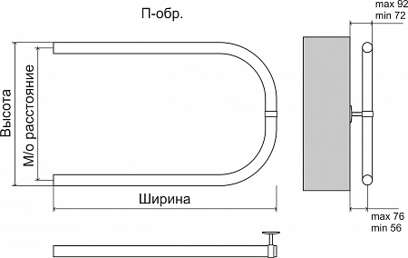 П-обр БШ 500х400 Полотенцесушитель  TERMINUS Бугульма - фото 3