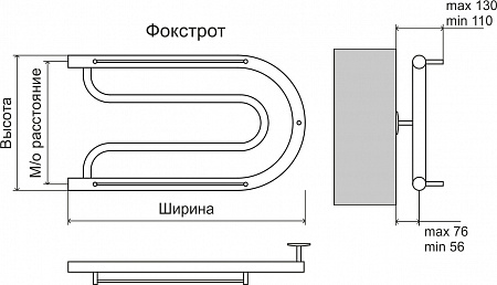 Фокстрот AISI 32х2 320х600 Полотенцесушитель  TERMINUS Бугульма - фото 3