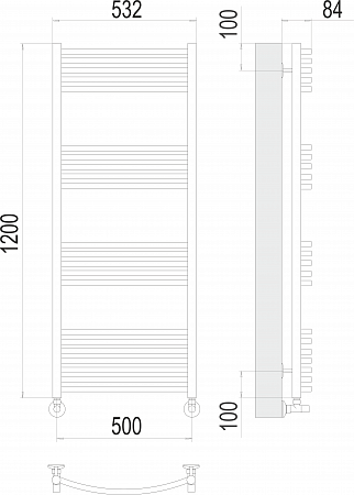 Классик П22 500х1200 Полотенцесушитель  TERMINUS Бугульма - фото 3